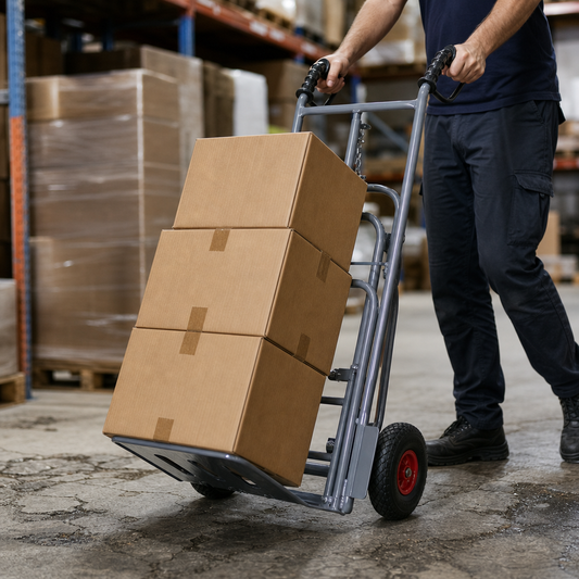 Combination Sack Truck Trolley with Puncture-Proof Wheels