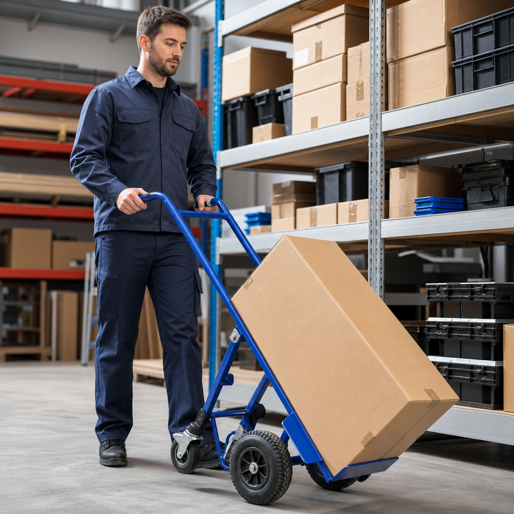 Combination Sack Truck Trolley with Puncture-Proof Wheels
