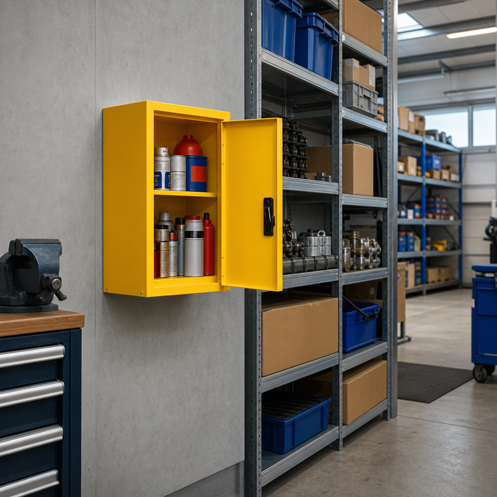 Compact COSHH Flammable Storage Cabinet 700 x 355mm