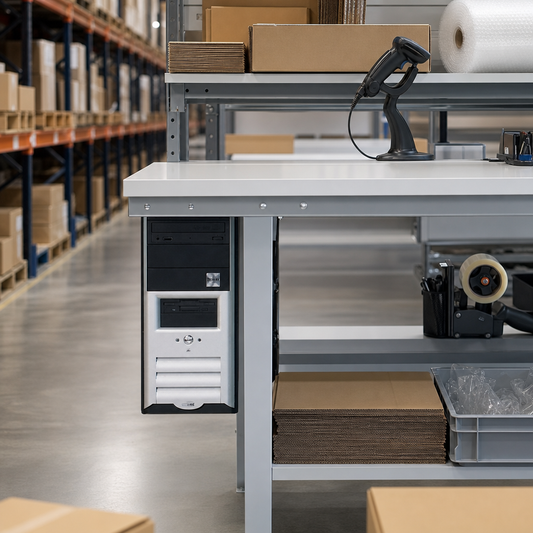 Compact Modular PC Stand for Packing Stations