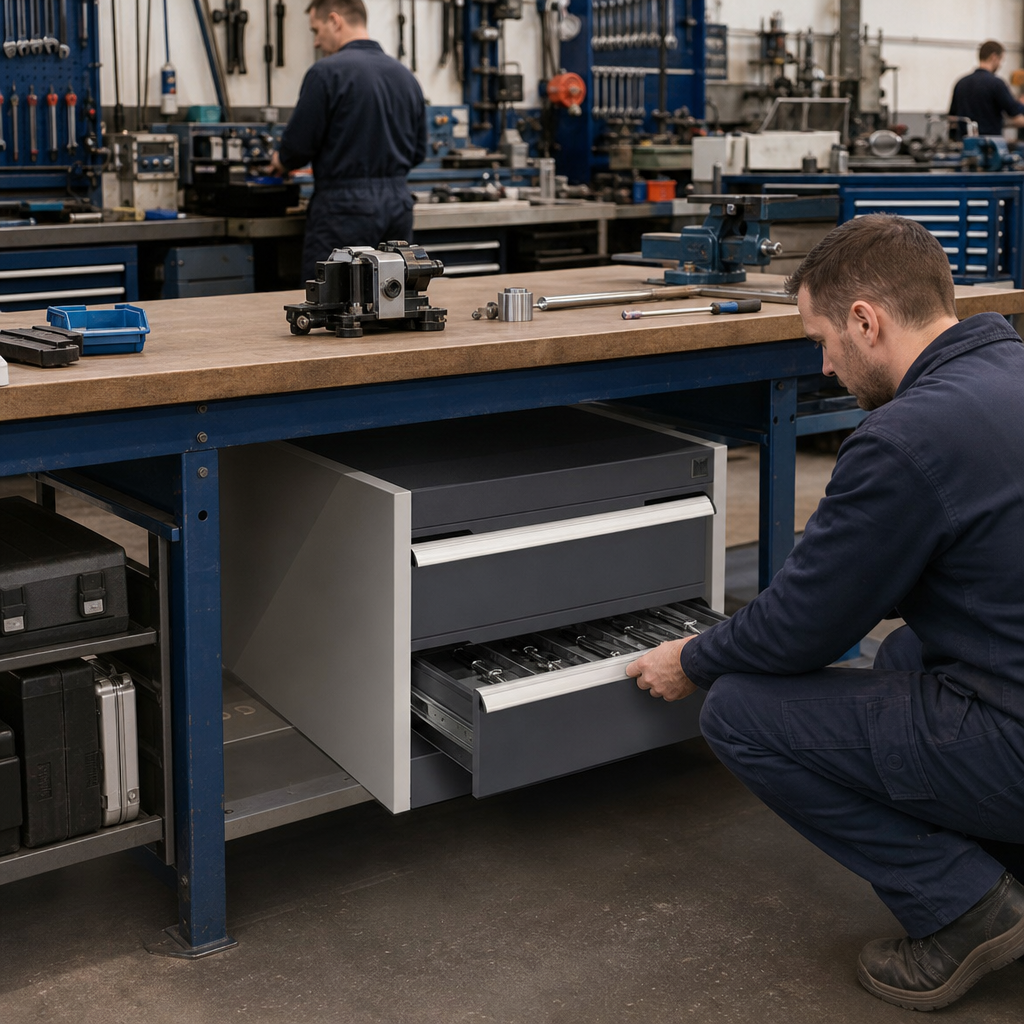 Compact Multi Drawer Tool Storage Cabinet 400x525x525mm