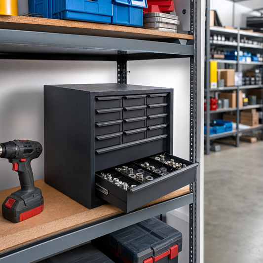 Compact Multi Drawer Tool Storage Cabinet 400x650x525mm