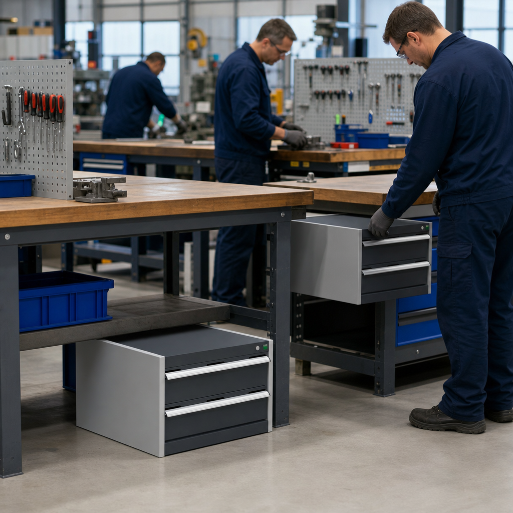 Compact Multi Drawer Tool Storage Cabinet 400x650x525mm
