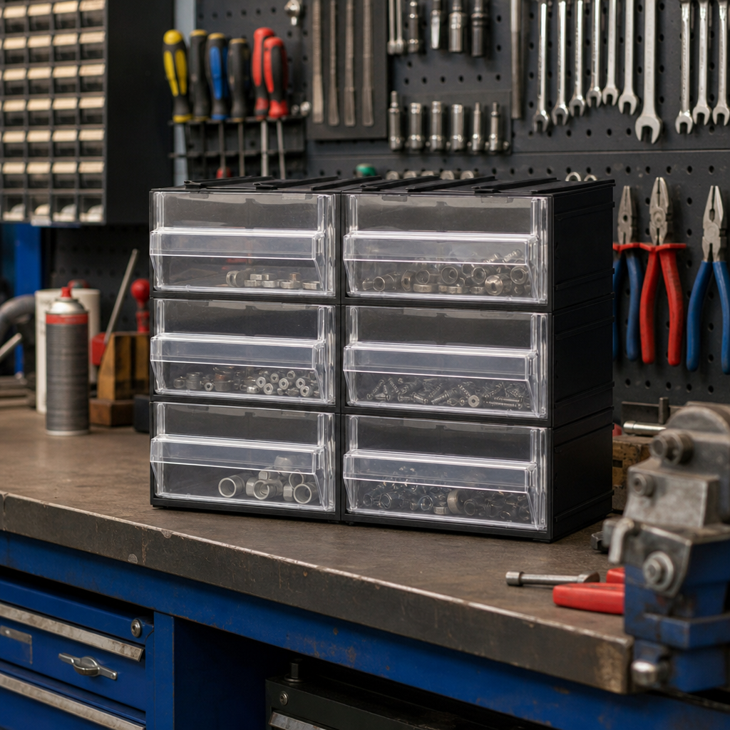 Compact PVC Drawer Unit for Small Parts Storage