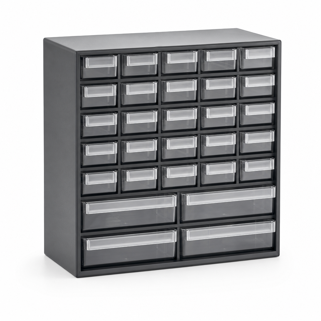 Compact PVC Drawer Unit for Small Parts Storage