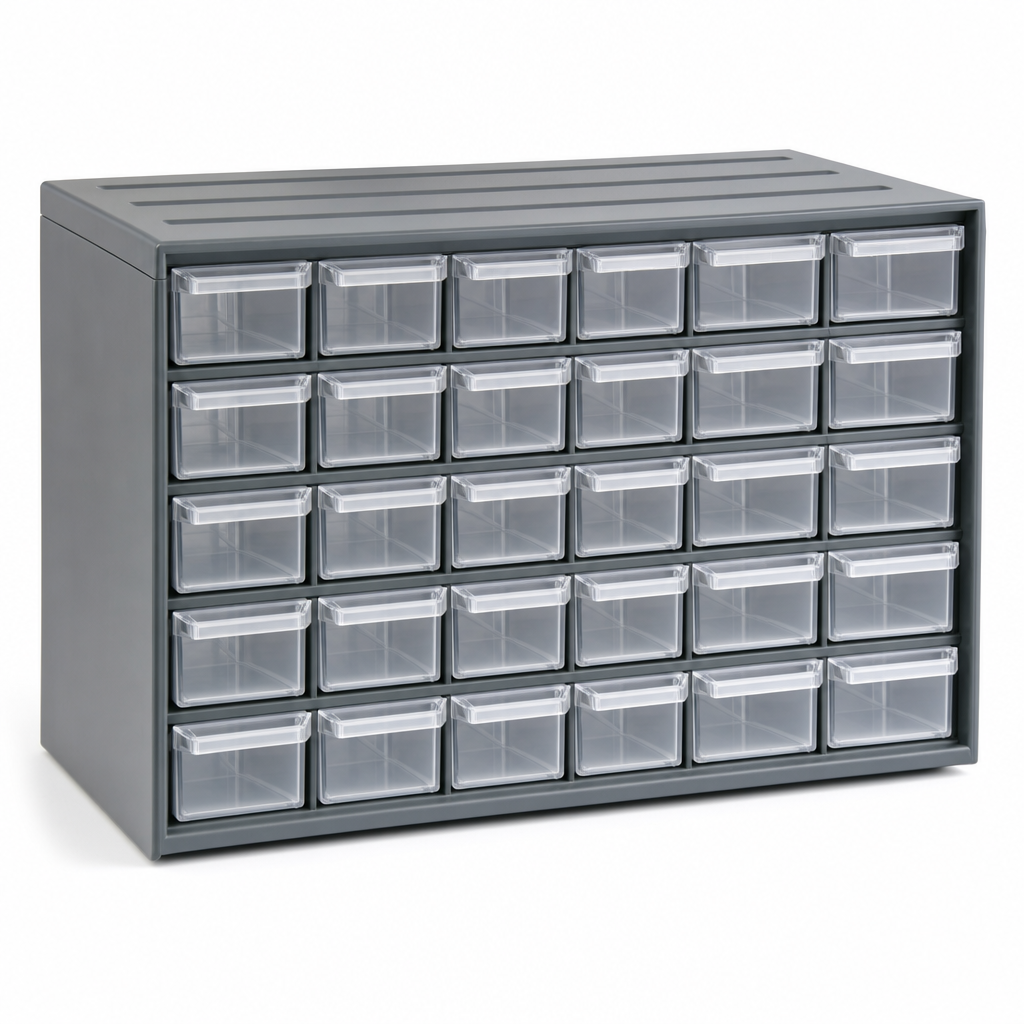 Compact PVC Drawer Unit for Small Parts Storage
