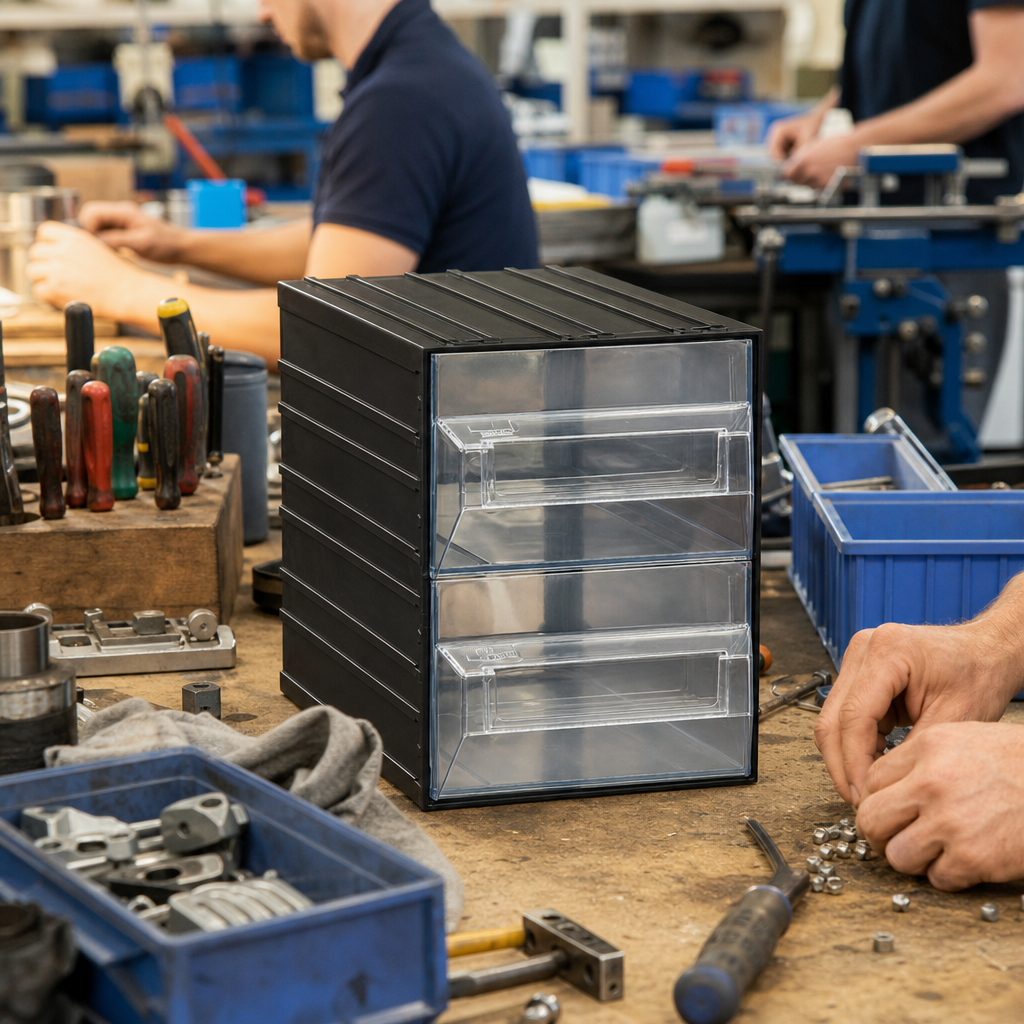 Compact PVC Drawer Unit for Small Parts Storage