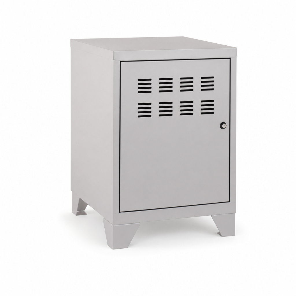 Compact Steel Storage Locker with Hinged Door