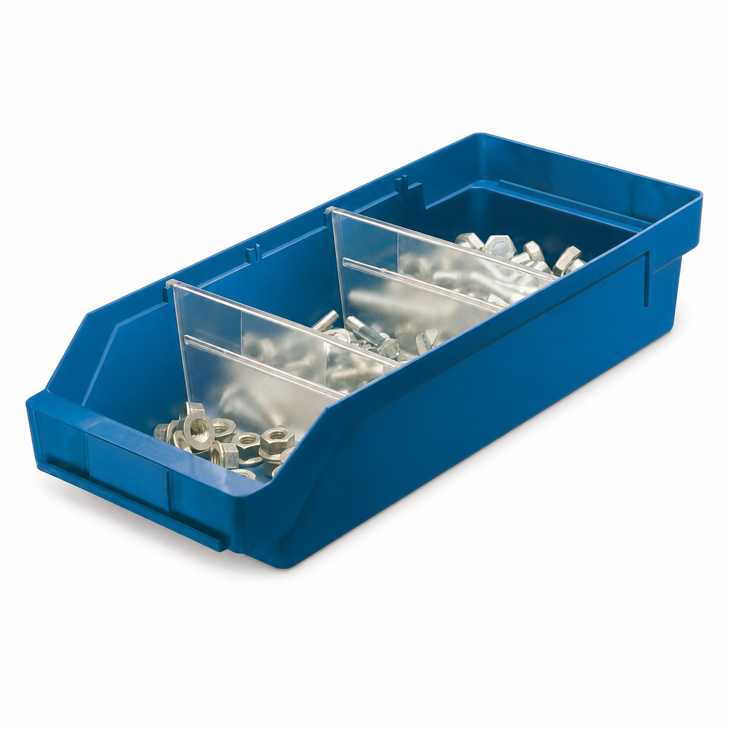 Component Bin Label Holders with Card Labels