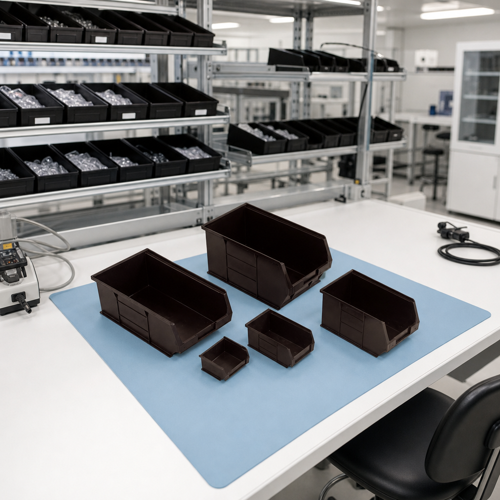Conductive Plastic Picking Bins for Small Parts Storage