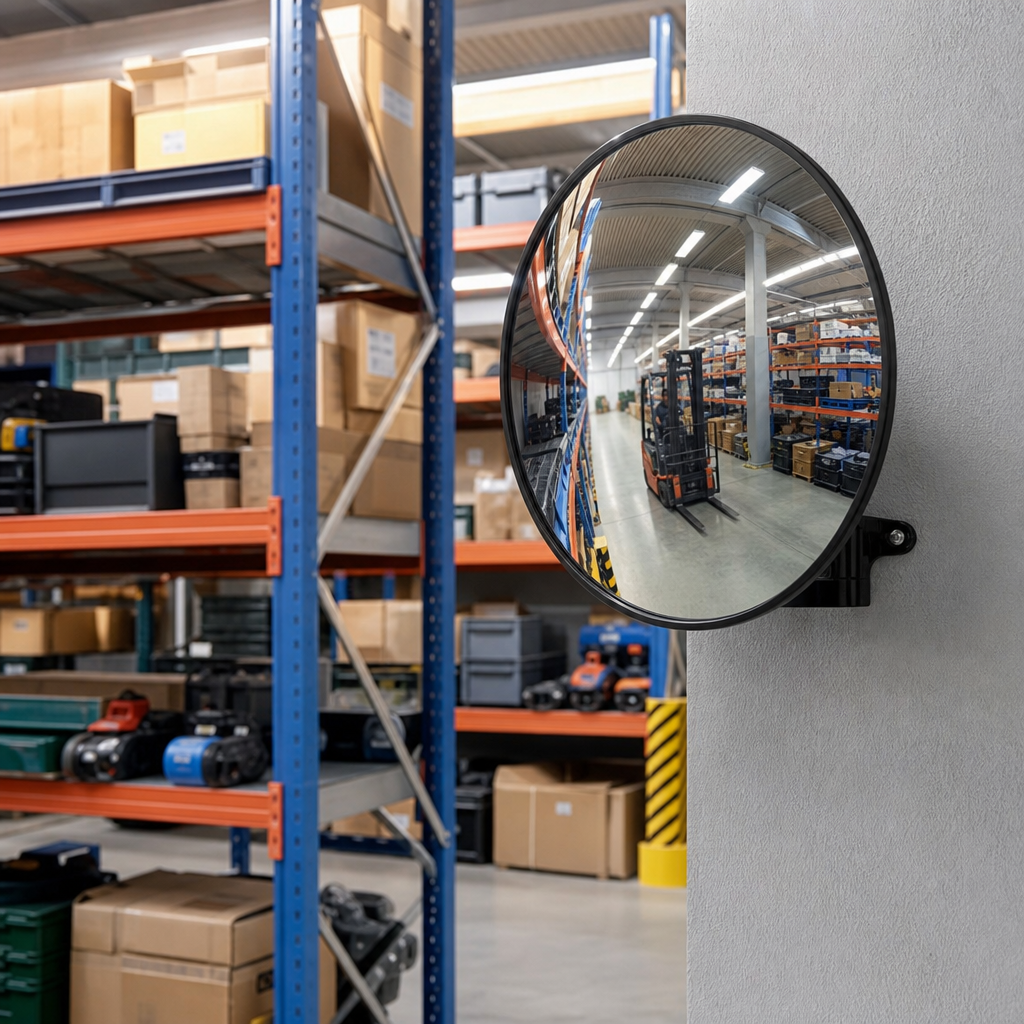 Convex Round Safety Mirror for Corridor Traffic