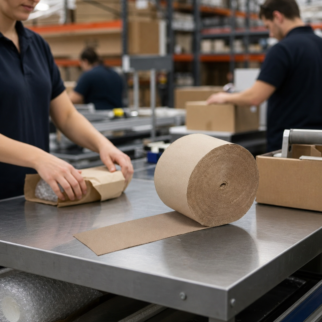 Corrugated Brown Wrapping Paper Rolls