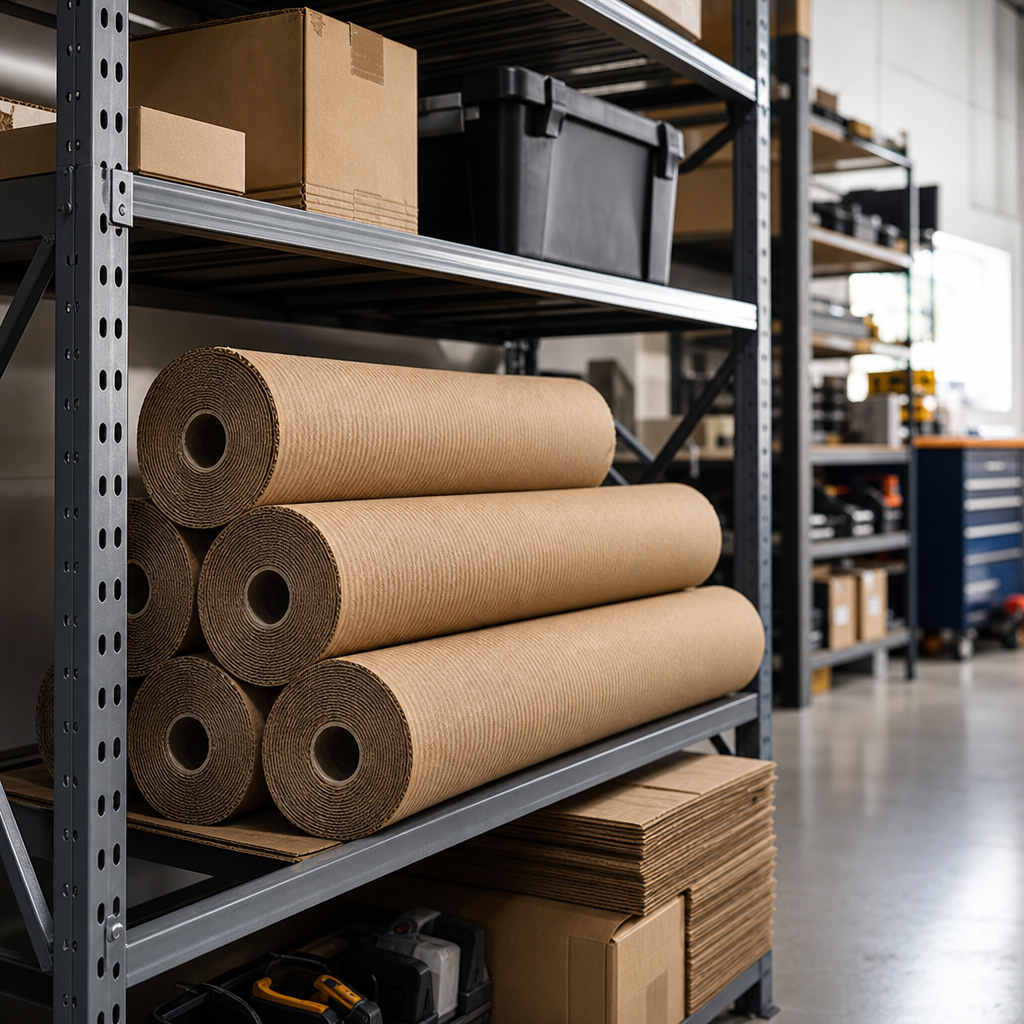 Corrugated Brown Wrapping Paper Rolls