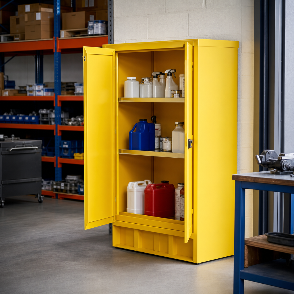 COSHH Chemical Storage Cabinet with Spill Containment