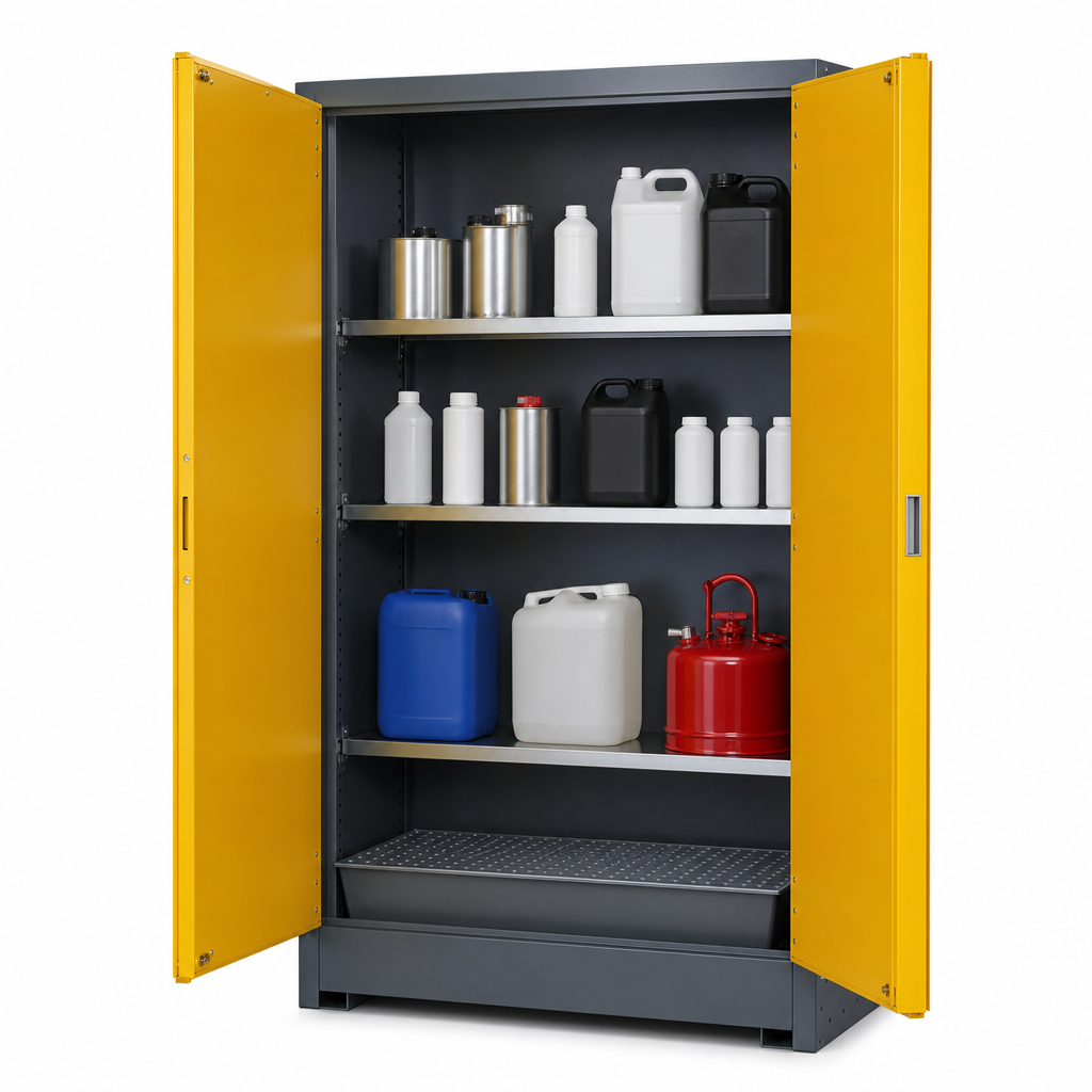 COSHH Chemical Storage Cabinet with Spill Containment