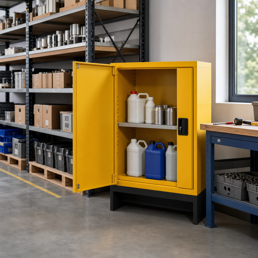 COSHH Corrosive Worktop Cabinet for Chemical Storage