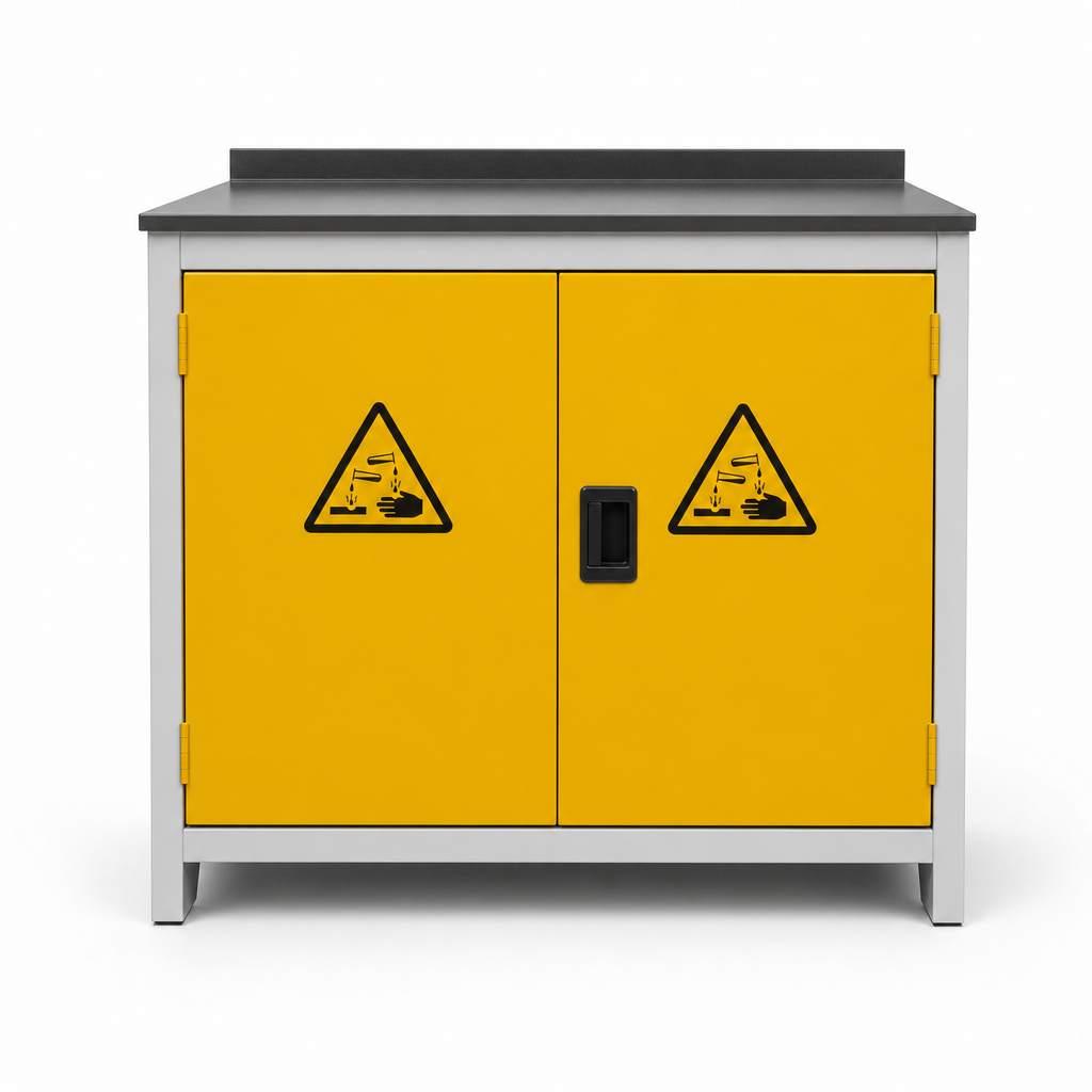 COSHH Corrosive Worktop Cabinet for Chemical Storage