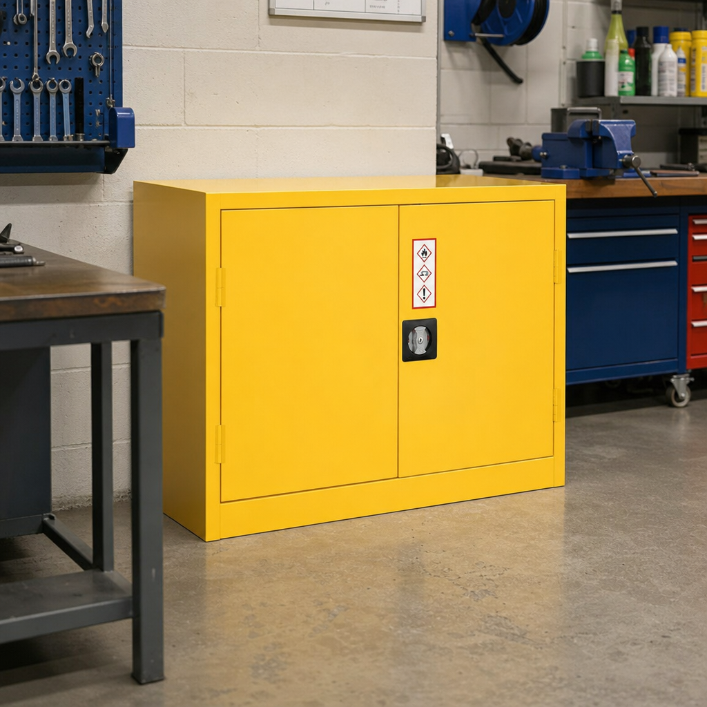 COSHH Flammable Storage Cabinets with Sump Base