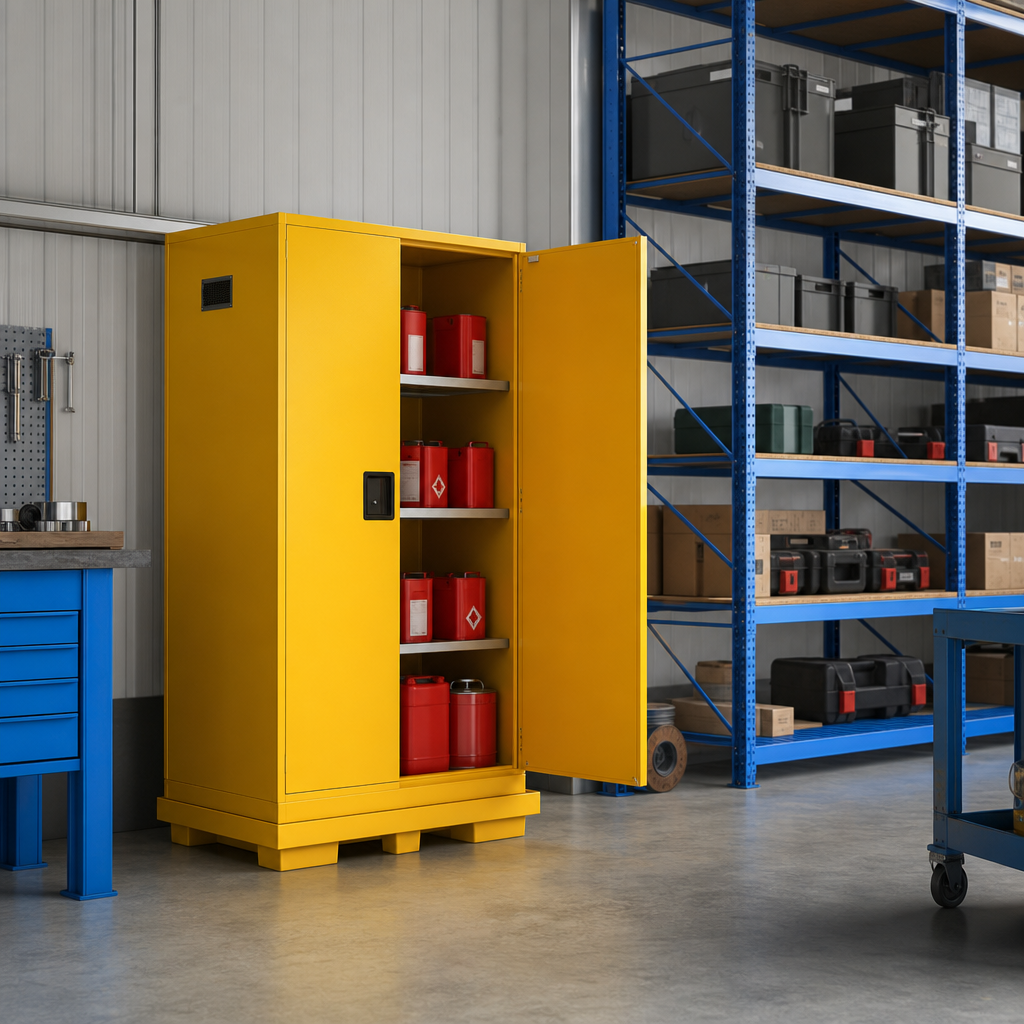 COSHH Flammable Storage Cabinets with Sump Base
