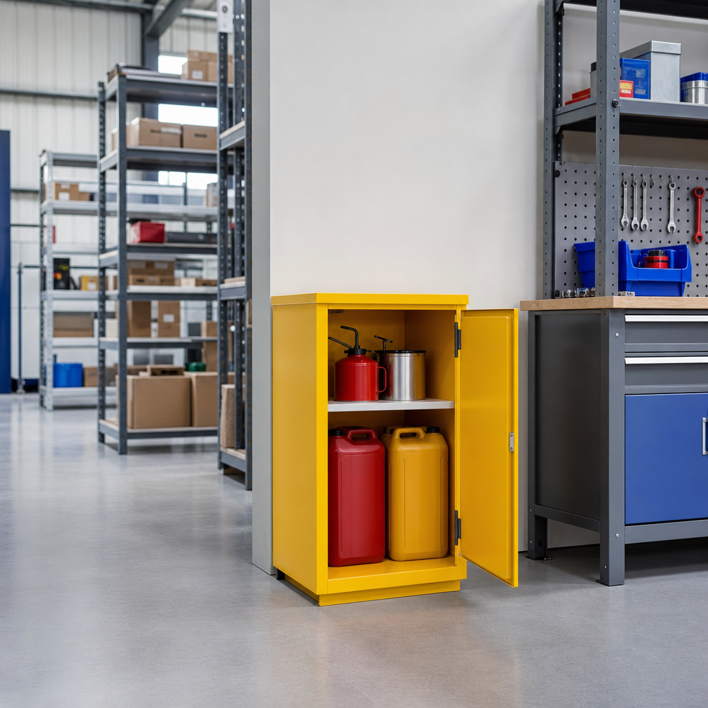Countertop Flammable Storage Cabinet with Single Shelf
