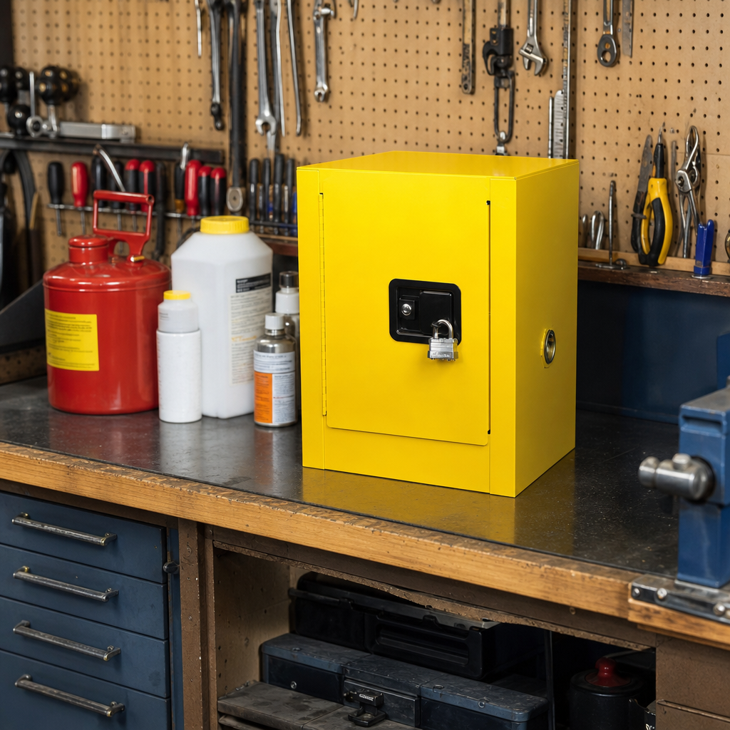 Countertop Flammable Storage Cabinet with Single Shelf