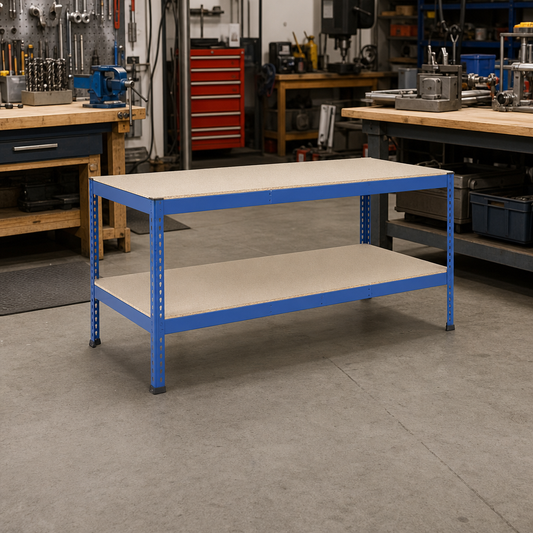 Customisable Heavy Duty Workbenches with Full Lower Shelf