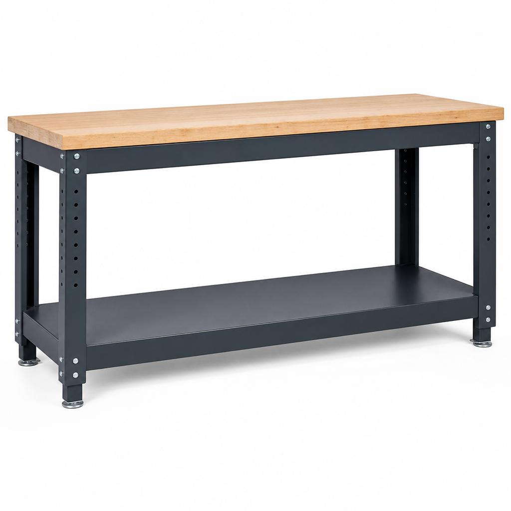 Customisable Heavy Duty Workbenches with Full Lower Shelf