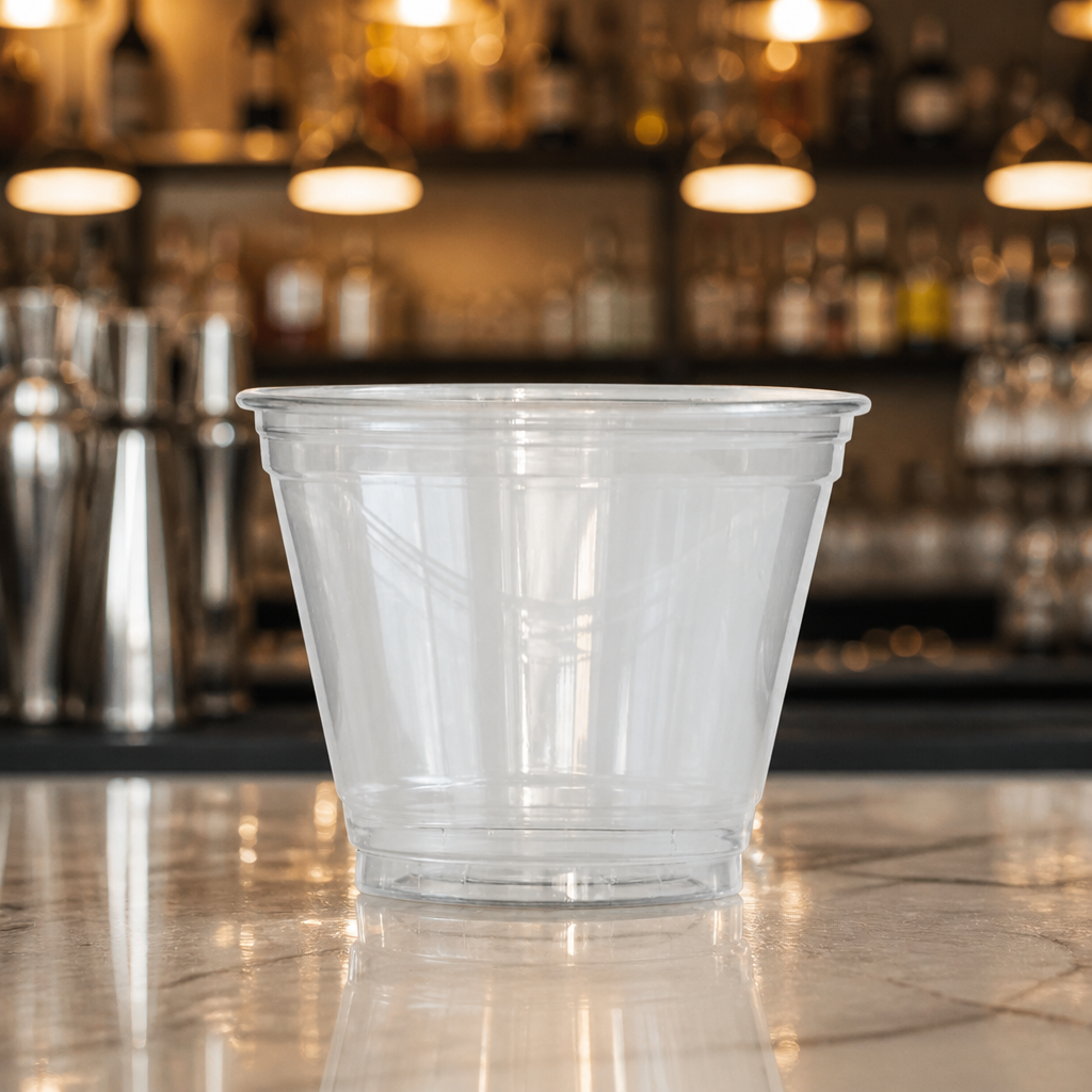 270ml Clear Disposable Smoothie Cups 1000 Pack rPET
