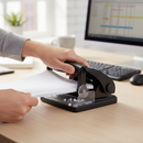 Premium Medium Duty Hole Punch with 20 Sheet Capacity - Black Finish for Efficient Document Management