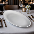 Commercial Deep Oval Serving Plate 500mm Porcelain White