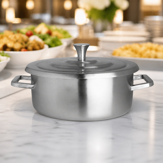 1.9L Commercial Brushed Stainless Steel Round Chafing Dish