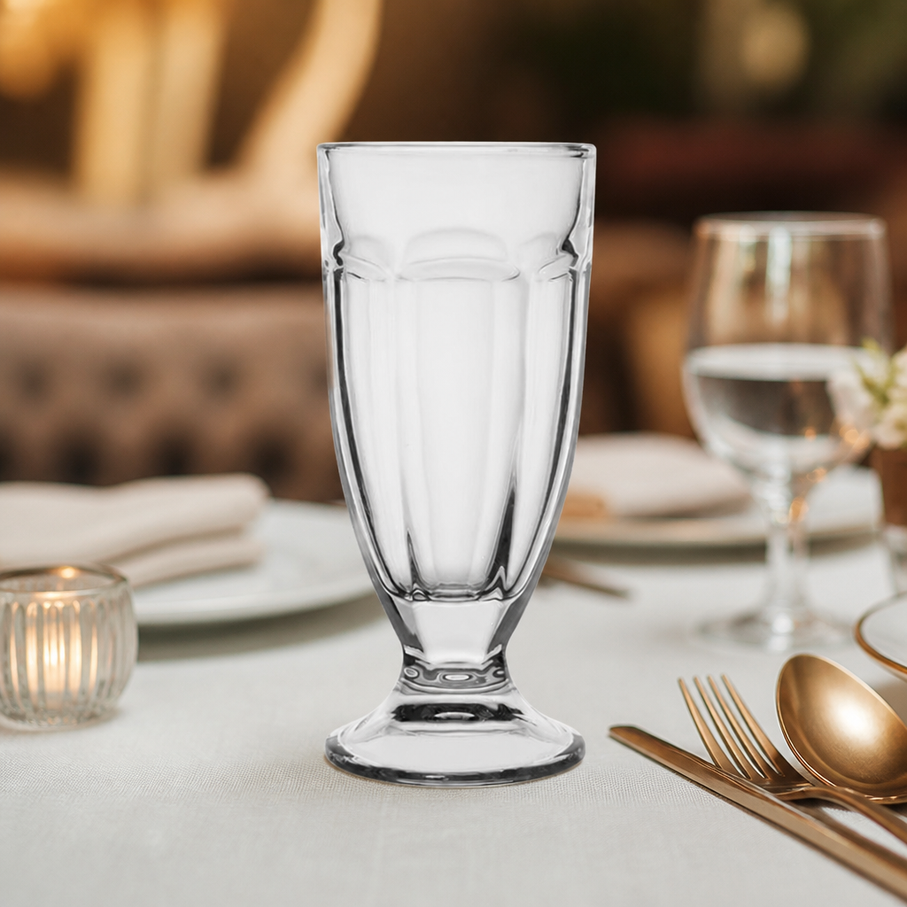 Set of 6 Tall Sundae Glasses 340ml for serving desserts