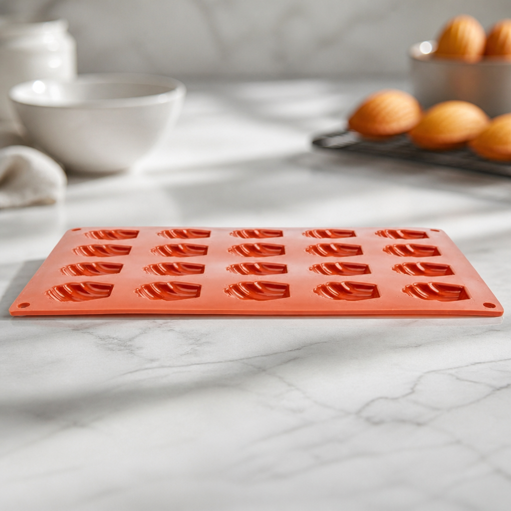 Commercial Silicone Mini-Madeleine Mould 20 Cup Non-Stick