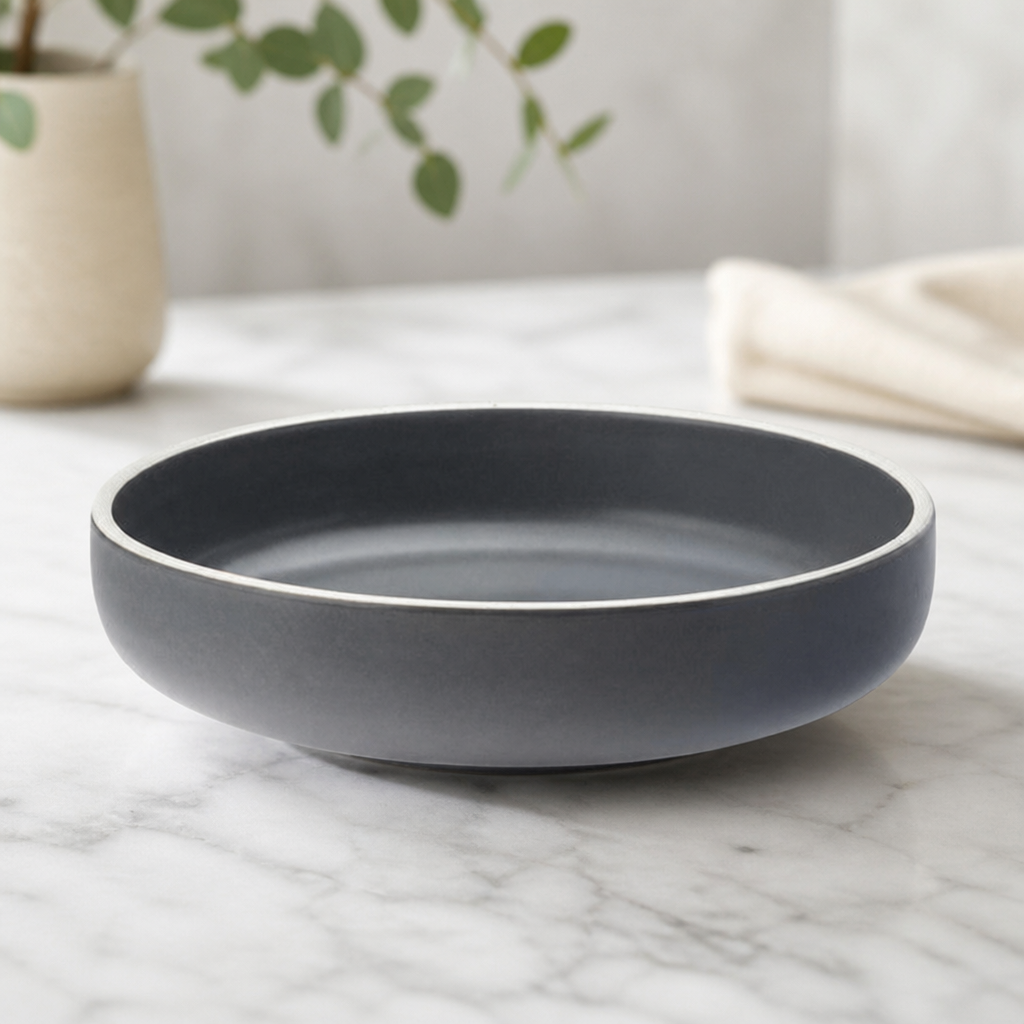 Commercial Vitrified Porcelain Bowls 175mm Charcoal 6 Pack