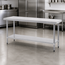 1800mm Commercial Stainless Steel Prep Table with Adjustable Shelf