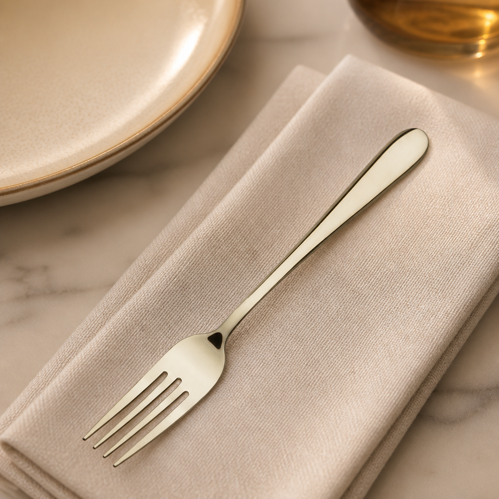 Commercial Table Forks Champagne Gold 12 Pack Stainless Steel