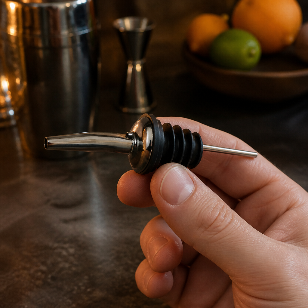 Medium Gunmetal Spirit Pourer for commercial bar use