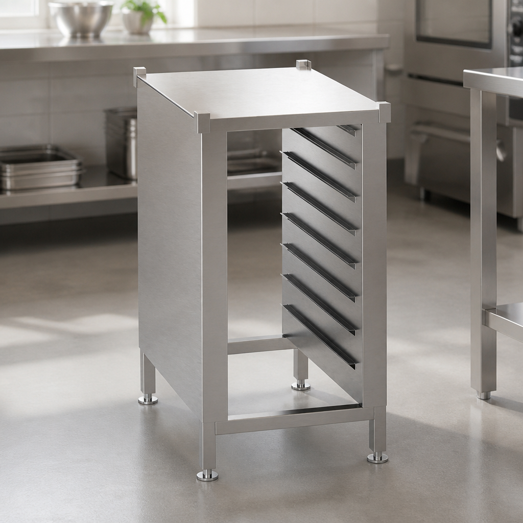 Commercial Combi Oven Stand with Runners for Gastronorm Trays