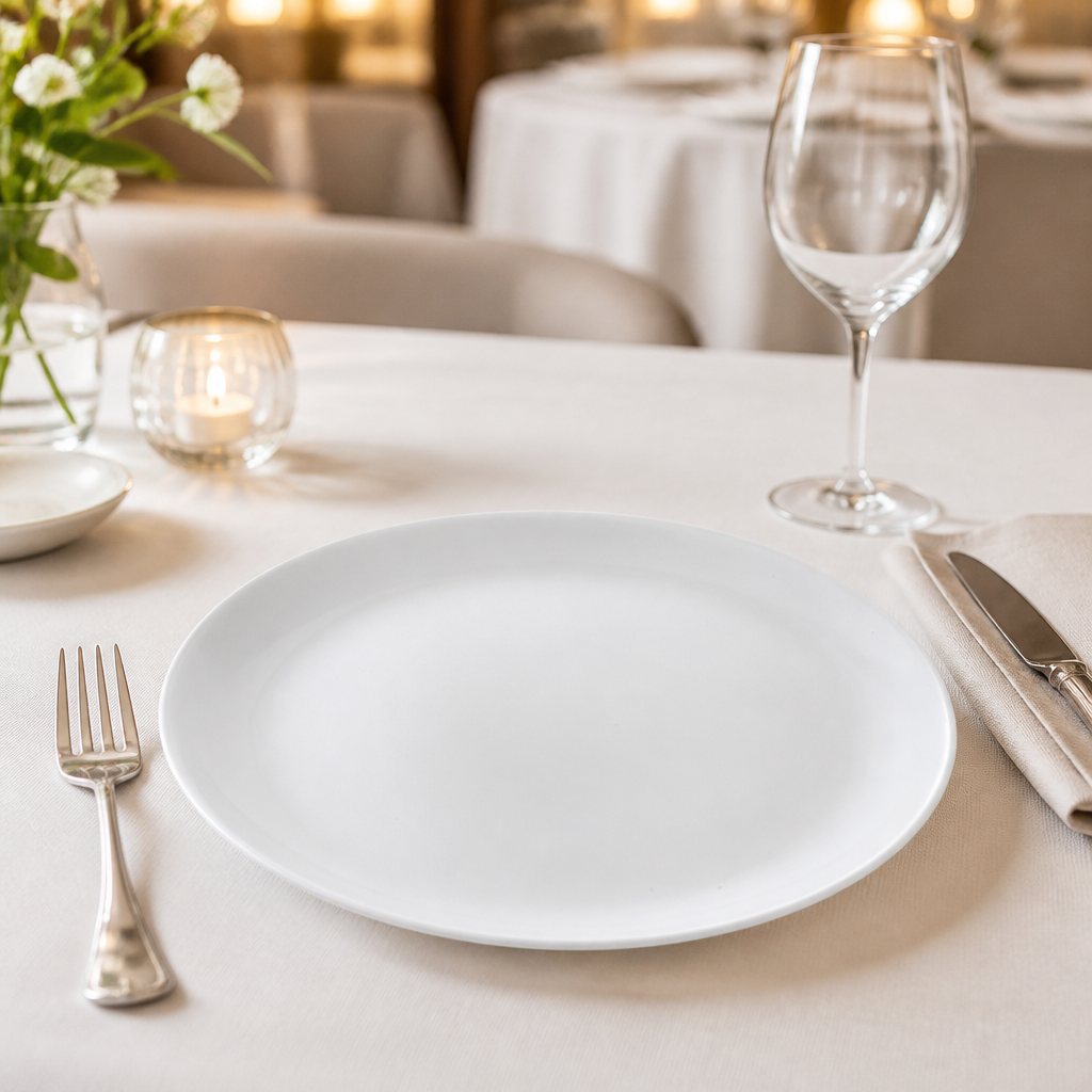 Commercial Vellum Coupe Plates 288mm - 12 Pack