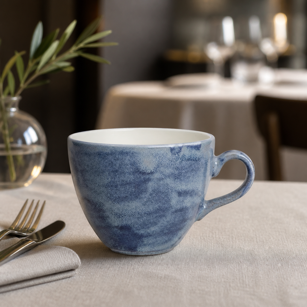 Set of 12 Commercial 350ml Bluestone Cups for Catering