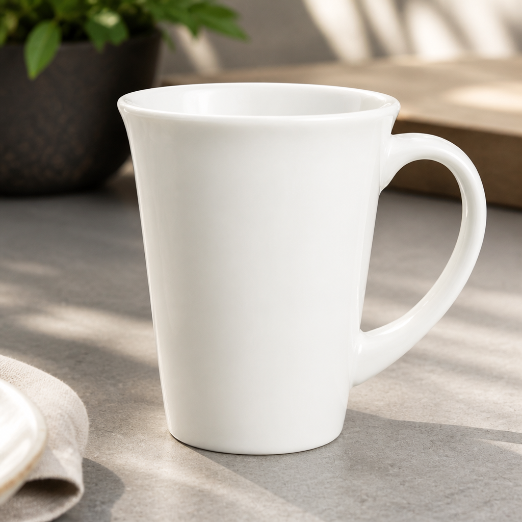 Commercial Flared Mugs 298ml - Set of 6 Porcelain Cups