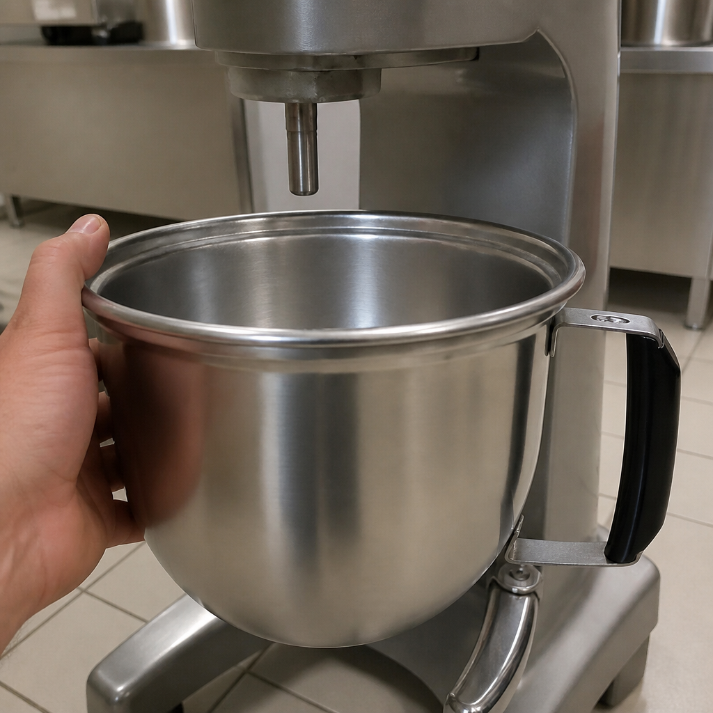 5L stainless steel bowl with handle for commercial mixers