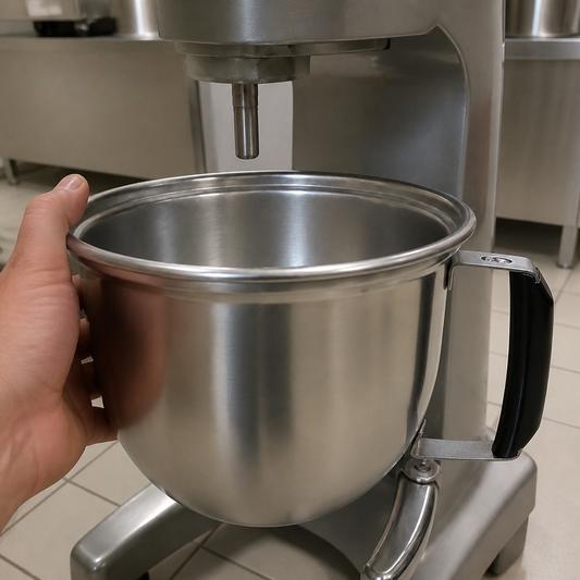 5L stainless steel bowl with handle for commercial mixers