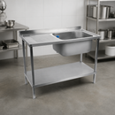 Commercial Stainless Steel Sink with Left Hand Drainer 1500mm