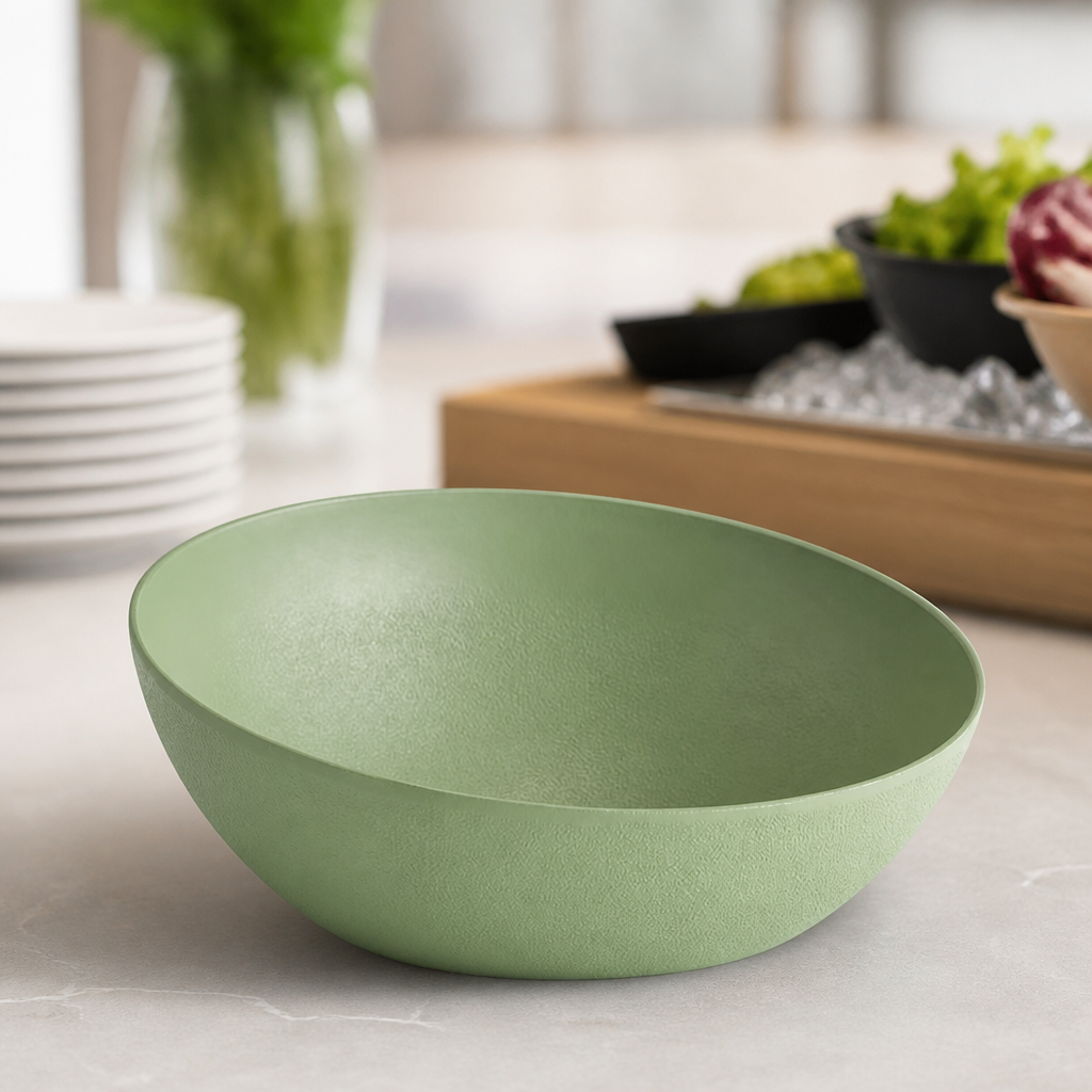 3Ltr Metal Dish Frostfire Bowl 325mm Diameter Green