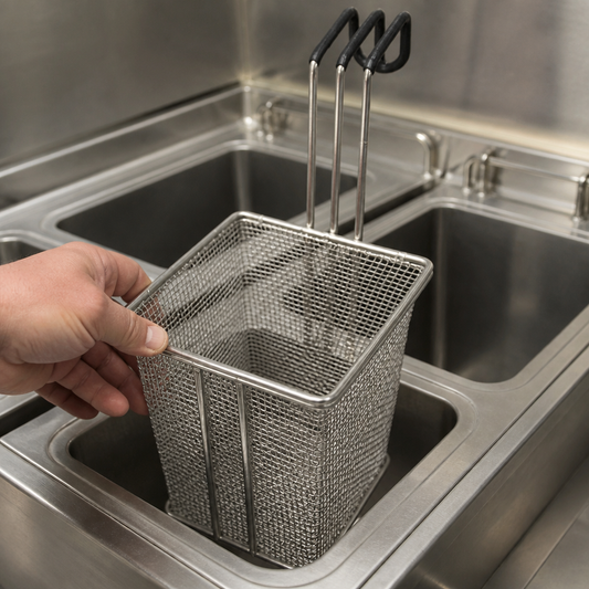 Commercial Pasta Boiler Basket 250mm Stainless Steel