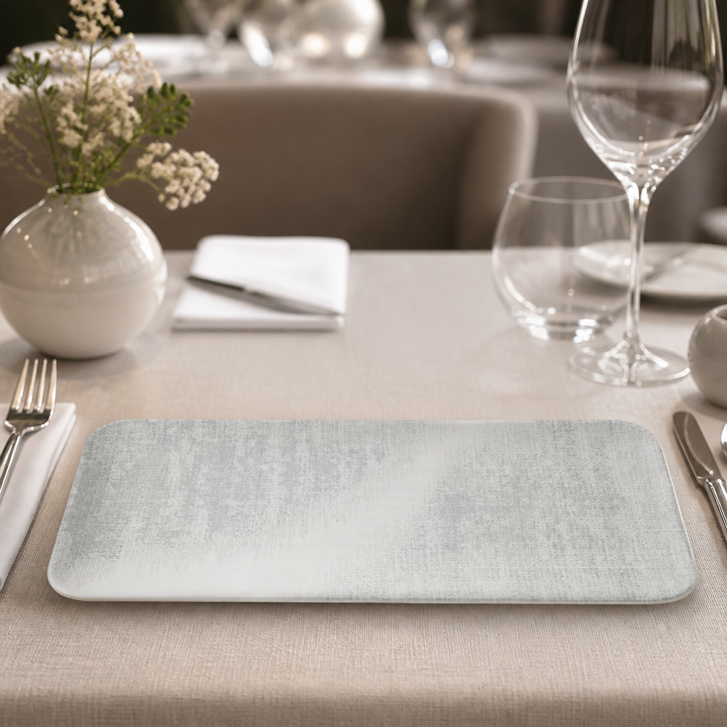 Commercial Jute Grey Organic Coupe Rectangle Platter 270 x 160mm