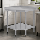 600mm Commercial Stainless Steel Corner Table with Undershelf