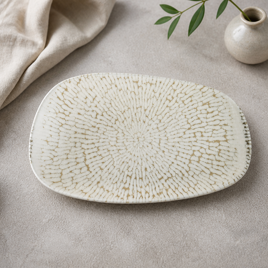 Commercial Oblong Plates 260x150mm Pack of 12 Ceramic Taupe
