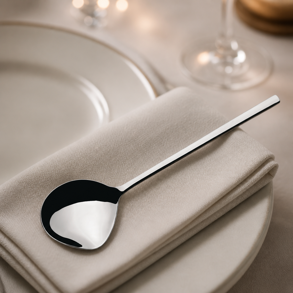 Commercial stainless steel sauce spoons 216mm pack of 6